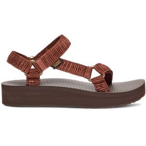 Women's Brown Silk Teva Sandals - Platform W8 	
MIDFORM UNIVERSAL SATINYA